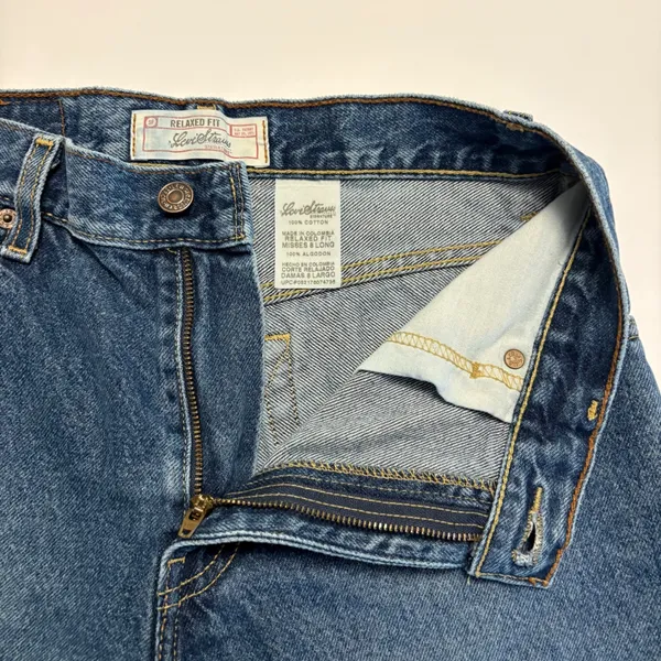 Levi Strauss Signature Relaxed Fit Jeans Womens 8 Long Blue Denim High Rise W29 - Image 7
