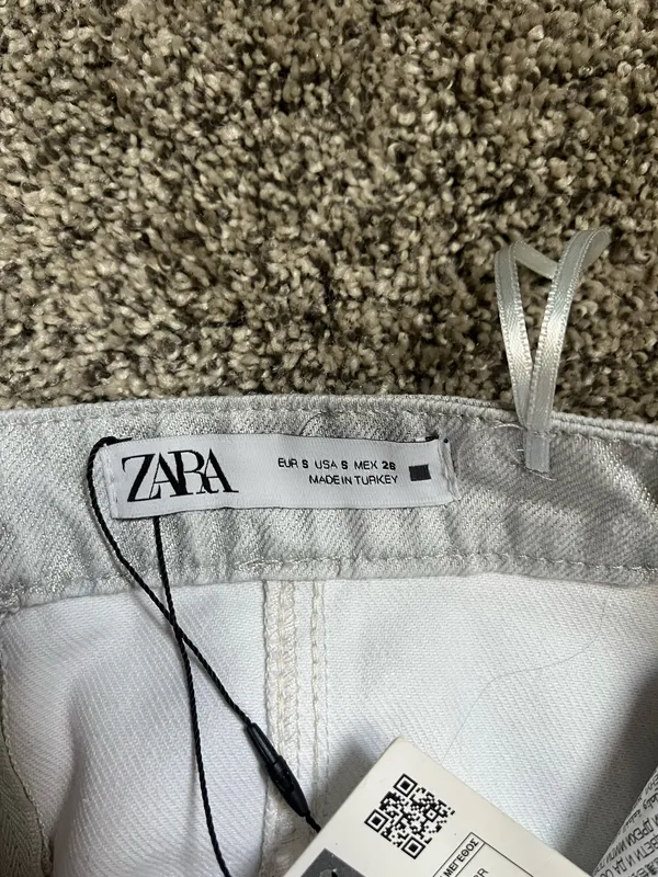 Zara Silver Denim Corset Top - Image 3