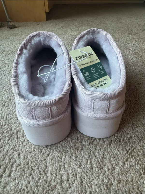 Fireside by Dearfoams Shearling Platform Slippers 8 - Image 3