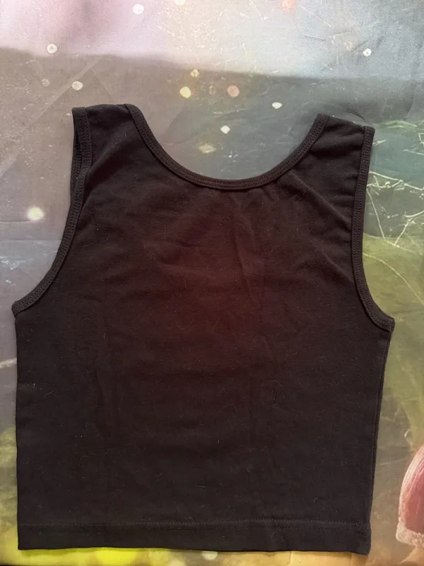 Handmade Mushrooms moon and frog printed top - Image 2
