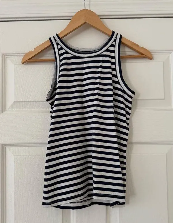 NWOT Everlane The Essential 100% Organic Cotton Tank Striped XS - Image 2