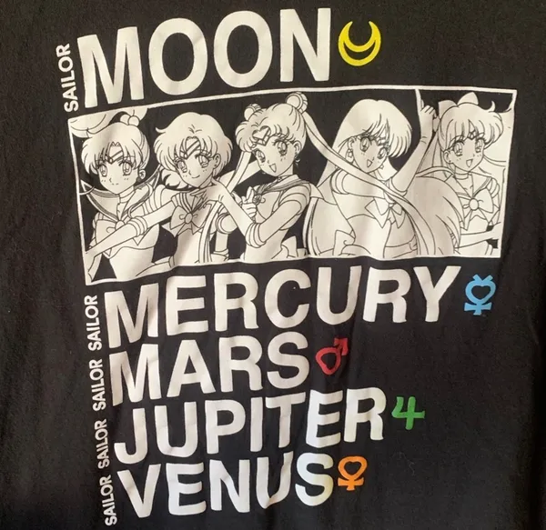 Sailor Moon Tee Black - Image 2