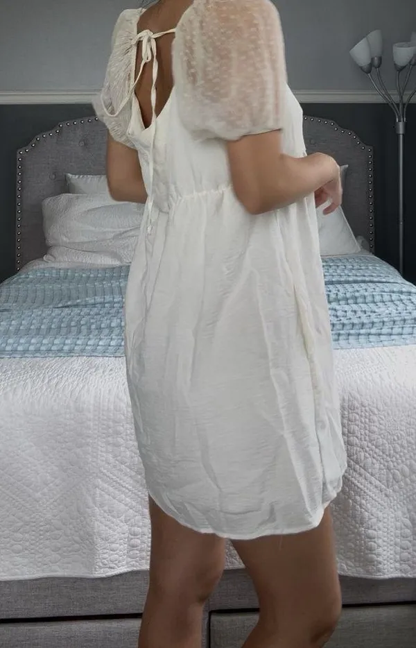 Boutique White Mini Dress - Image 3
