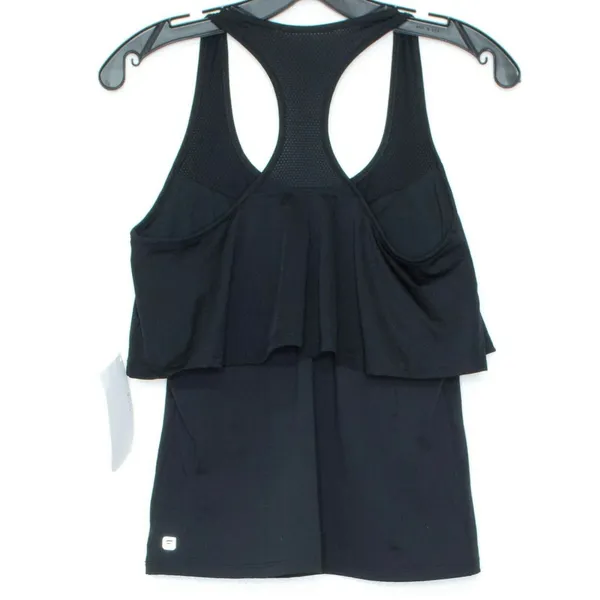 NWT Fabletics Womens Tank Top Ashlynn Racerback Athletic Activewear Black XS EI - Image 2