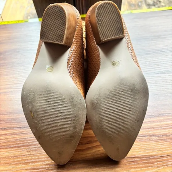 Coconuts by Matisse Kelly 7.5 Tan Woven Western Ankle Boots Pointed Toe Boho - Image 9