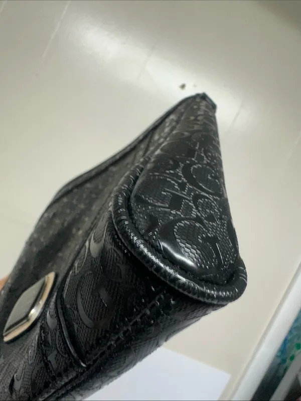 GUESS Black Logo-Pattern Crossbody with Gold Accent - Image 11