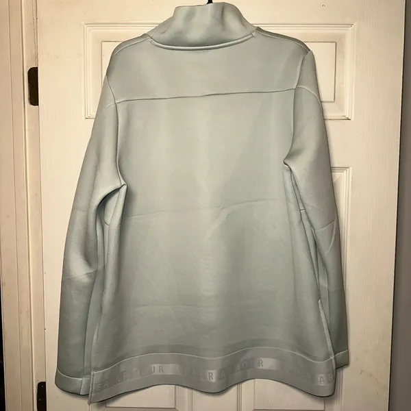 Under Armour Women's Mock Neck‎ Pullover Sweatshirt Loose Fit XL Light green - Image 2