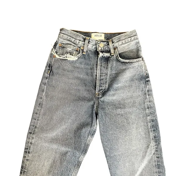AGOLDE High Rise Straight Crop Jeans ALTERED Size 23 90s Crop - Image 2