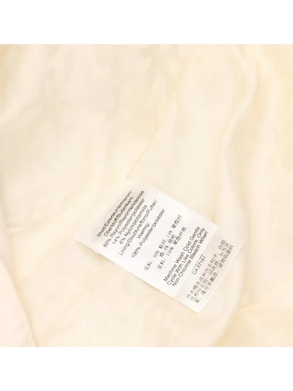 DKNY Womens Weathered Twill Zip-Up Vest P5ETTB77 Coconut Off White XL - Image 4