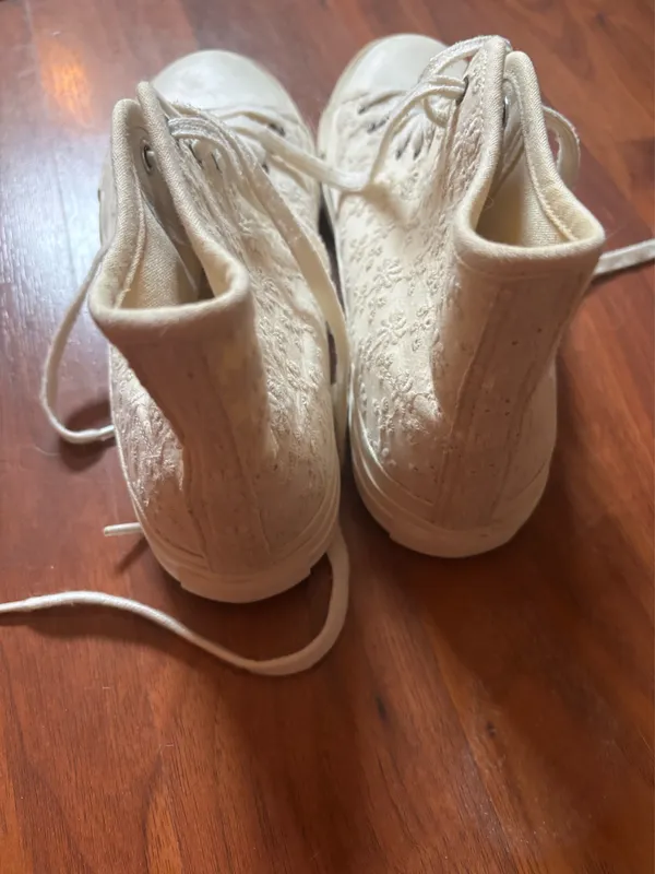 Eyelet beige sneakers Tan Size 9 - Image 3