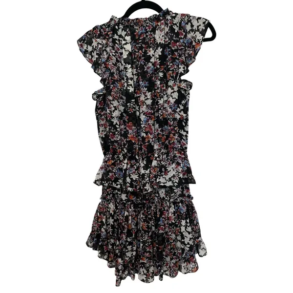 MISA Los Angeles Fleur Mini Dress in Black Floral SizeXS lightweight - Image 7