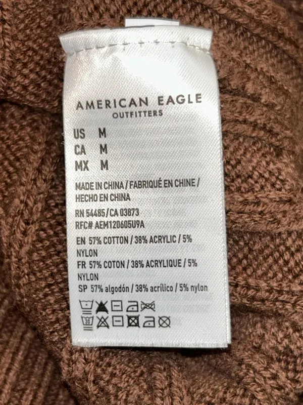 Vintage 90s Y2K American Eagle brown sweater vest woman’s medium - Image 4