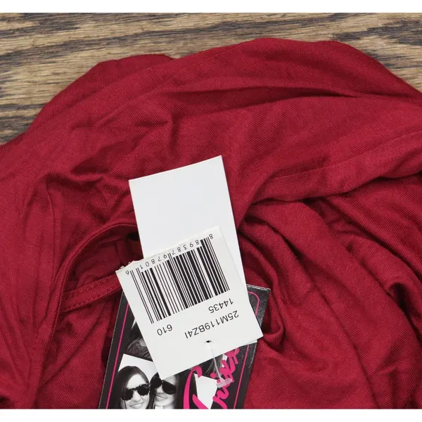 Trixxi Juniors Mock-Turtleneck A-Line Dress Red M - Image 4