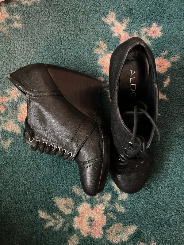 Aldo black wedge boot heels - Image 3