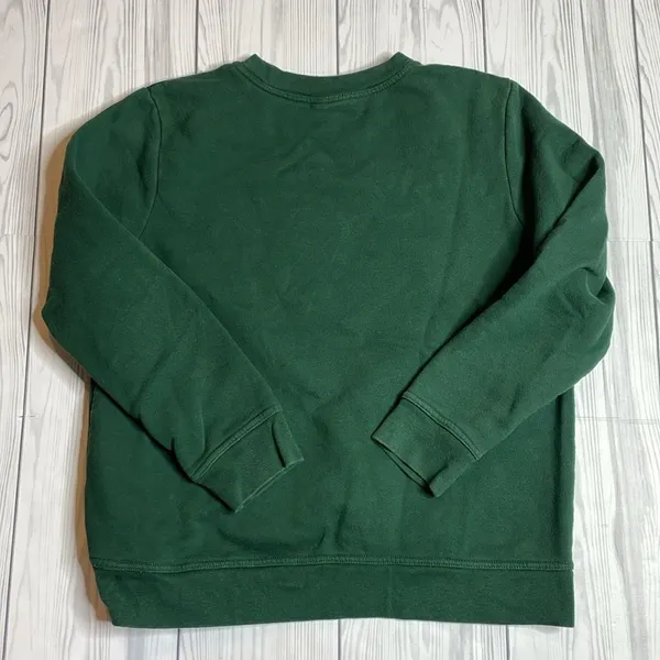 Y2K Vintage Granny Style Cardinal Christmas Sweatshirt Green Large - Image 7