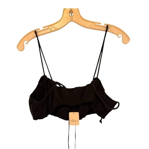 Free People Black Crop‎ Top nwt - Image 4