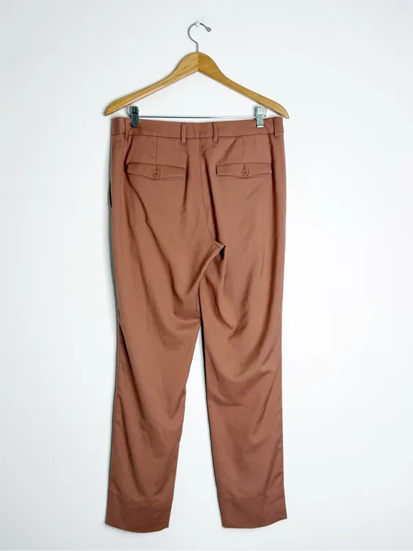 WILDFANG The Empower Trouser Pants Size 10 Dusty Pink Stretch Tailored - Image 2