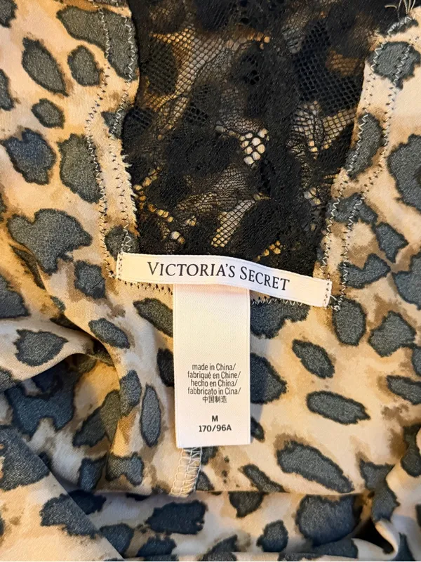 Victoria's Secret Leopard Satin Chemise in Brown & Black - Image 5