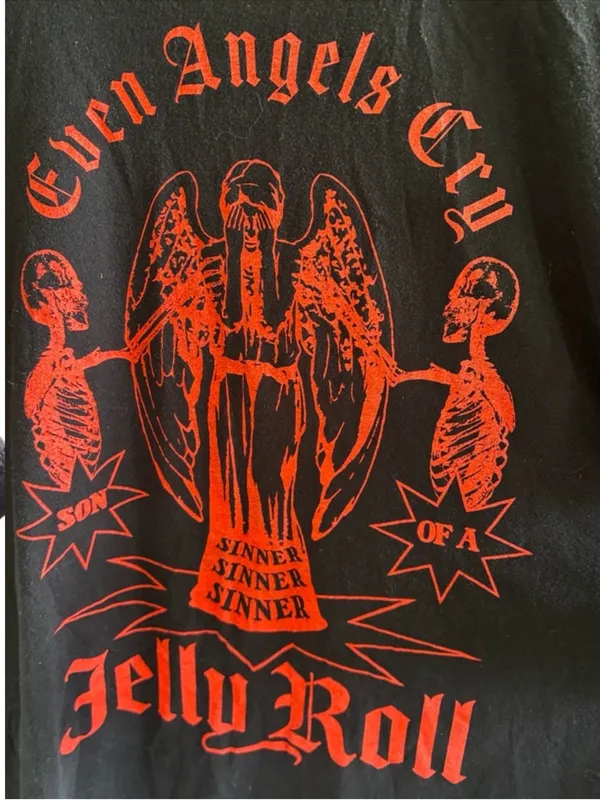 Jelly Roll Even Angels Cry Tee Size XL - Image 4