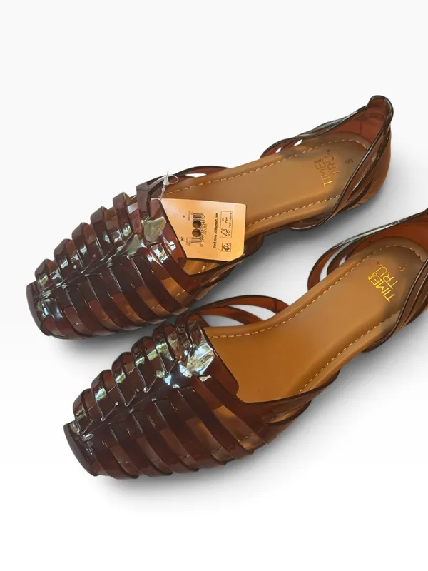Time and Tru Women's Huarache Jelly Sandals Flats Sz 8 NWT - Image 7