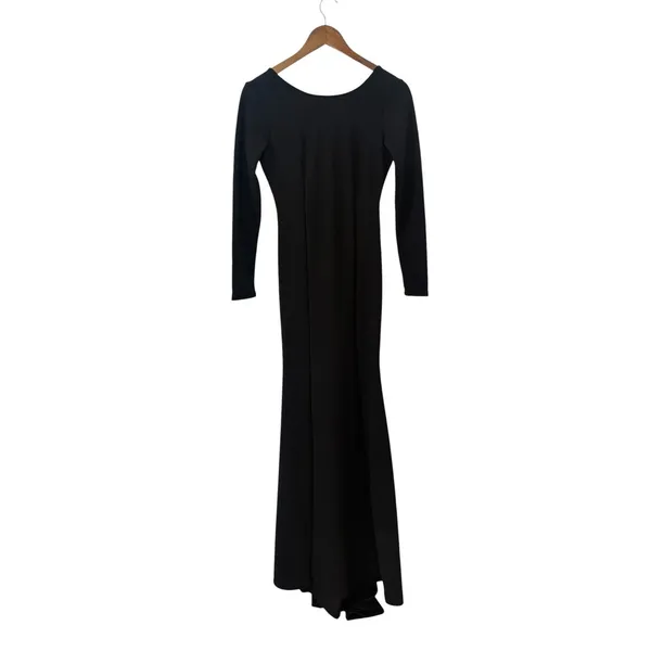 Lulus Wait For Me Black Long Sleeve Maxi Dress size Small NWT - Image 4
