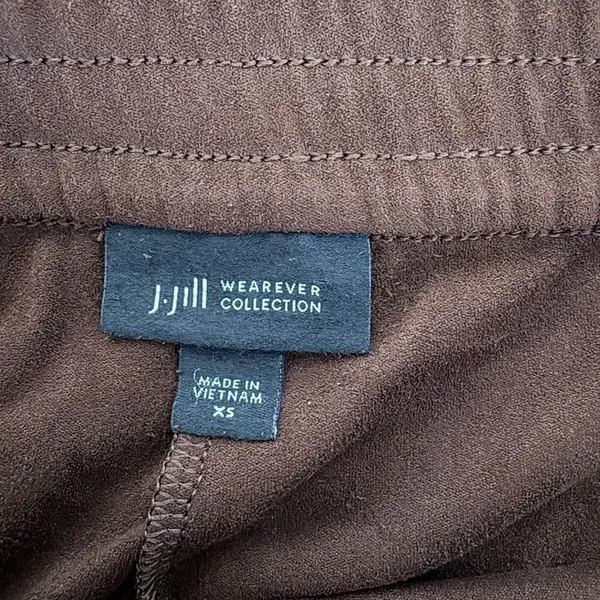 J. Jill Womens Wearever Collection Faux Suede Brown‎ Pull On Pants Size XS - Image 8