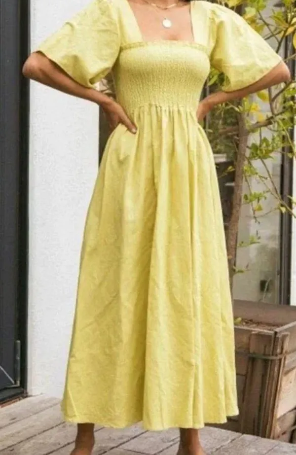 Charlie Holiday Tuscany Dress Chatreuse - Image 3