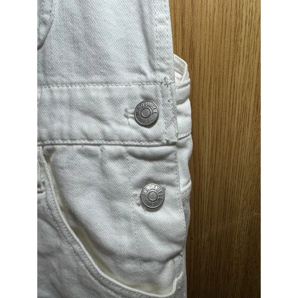 MADEWELL Straight Leg Denim Jeans Overalls Women Size SMALL White - Image 6
