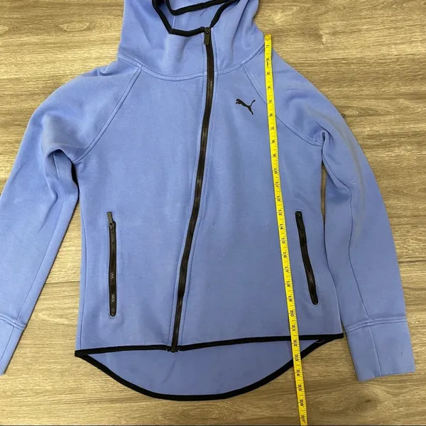 Puma Periwinkle Blue Hooded Full Zip Track Jacket Women’s Small - Image 6