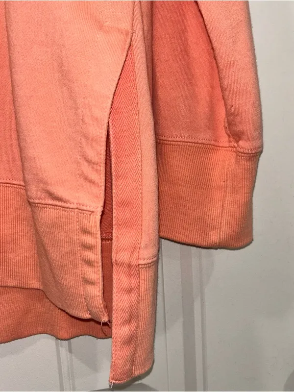 Tangerine Coral Oversized Crewneck Sweatshirt Women’s Large - Image 2