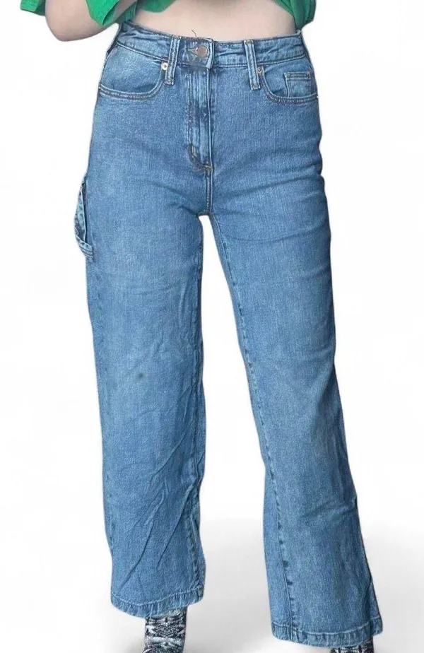 universal thread high waisted wide leg carpenter jeans - Image 3