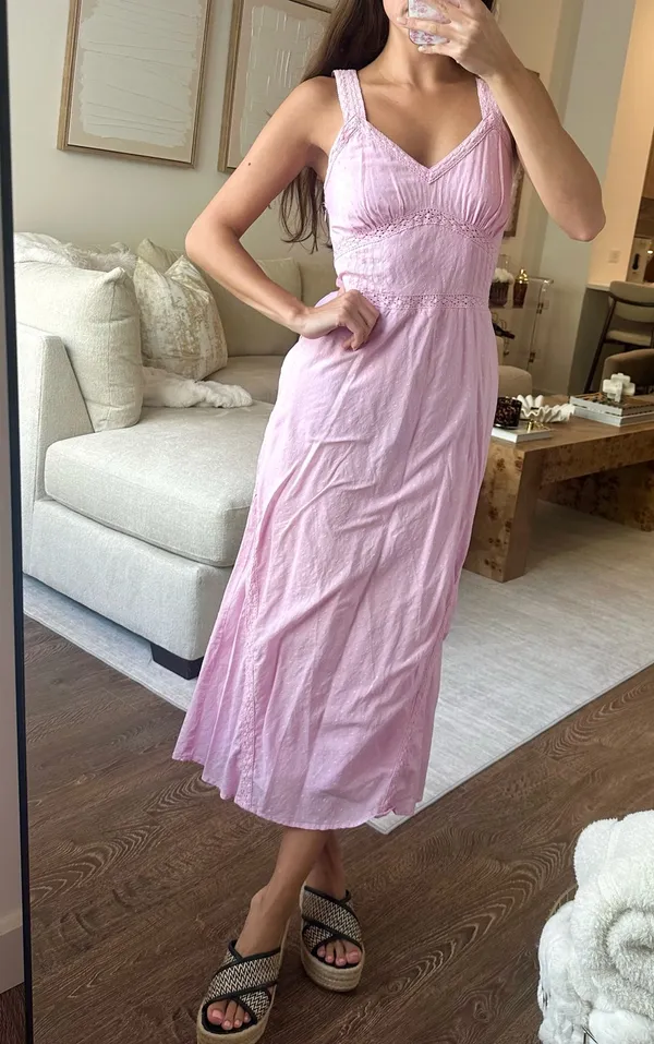 ASOS Pink Midi Dress - Image 3