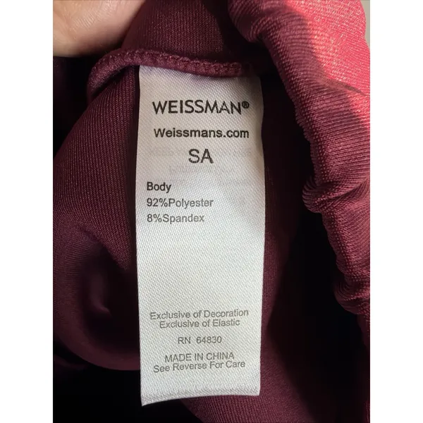 Weissman Jazz Tap Dance Costume red SA small adult competition applique' skirt - Image 7
