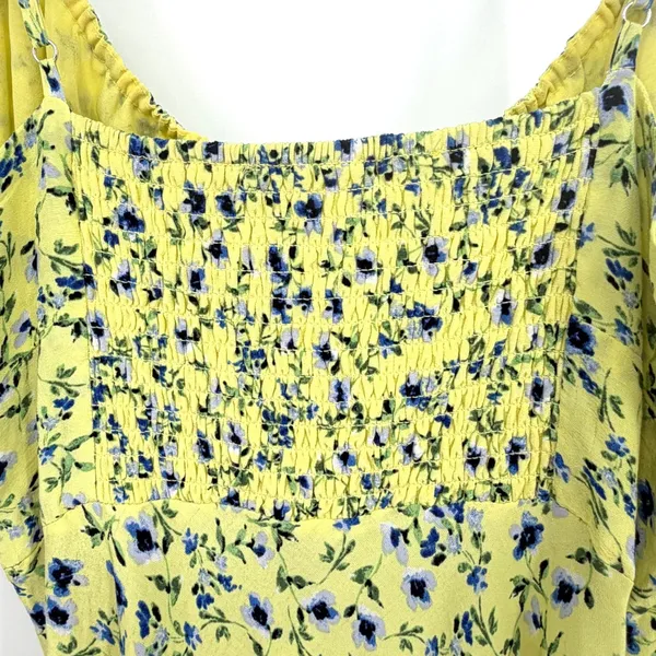 ASTR THE LABEL Chalet Floral‎ Mini Dress Women Medium Yellow Coquette Feminine - Image 10