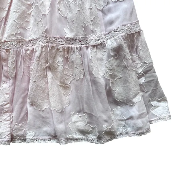 Light Pink Tiered Babydoll Mini Dress Wilfred Aritzia Women's Size Small - Image 4