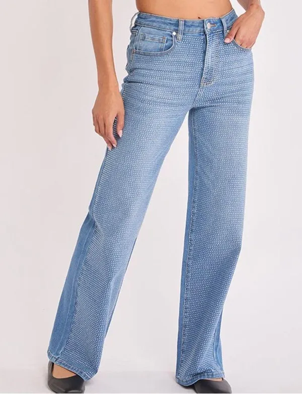 Rue - Bling Out High Rise Stretch Straight Leg Denim - Image 2