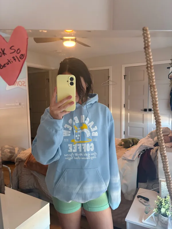 Beach Brew Coffee Sweatshirt Blue Size M - Image 2