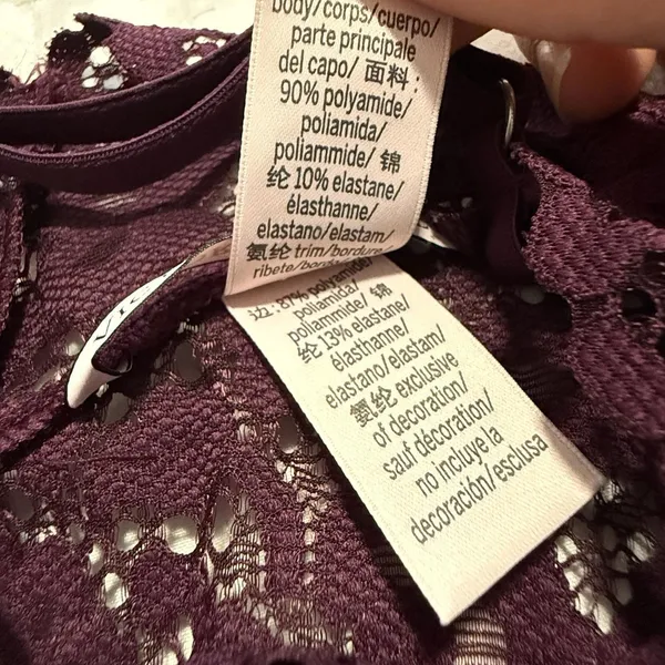Victoria's Secret Purple Lace Lingerie Lounge Romper Sz S Small - Image 8