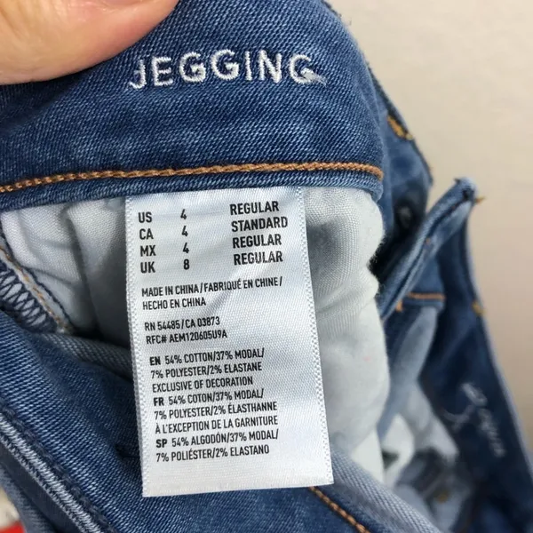 American Eagle AEO denim blue jegging skinny jeans 4 regular - Image 5