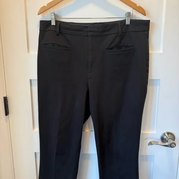 Anthropologie Maeve Black The Essential Slim Kick Flare Pants Size 16 - Image 6
