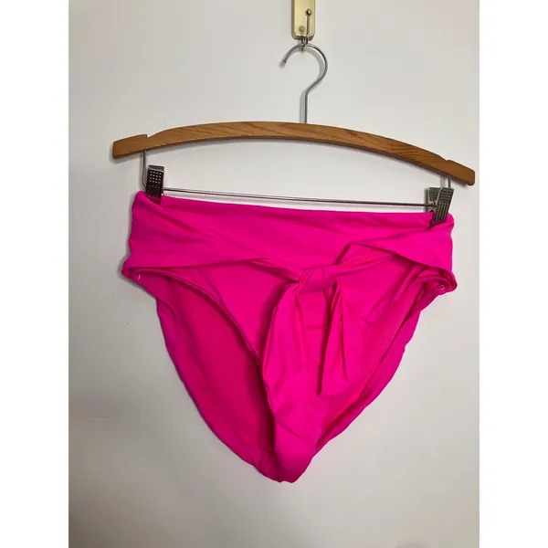 Gibson Latimer Bikini Set Womens S Pink New Ruched Halter High Waist Two Piece - Image 6
