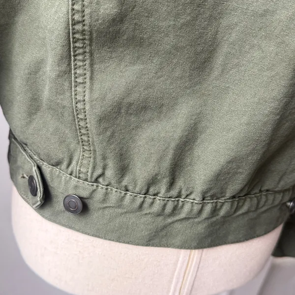 Brandy Melville Green Jean Jacket Size Small Relaxed Fit Cotton - Image 4