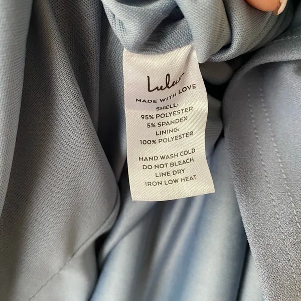 Lulus Off The Shoulder‎ Maxi Dress Slate Blue Flowy Slit sz S Formal NWT - Image 12