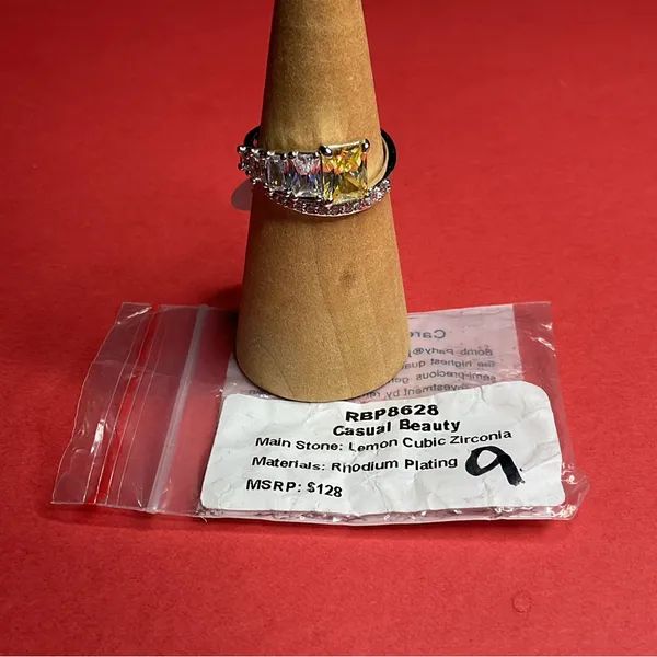 Bomb Party RBP8628 “Casual Beauty” Cubic Zirconia on Rhodium Size 9 Ring NWT - Image 4