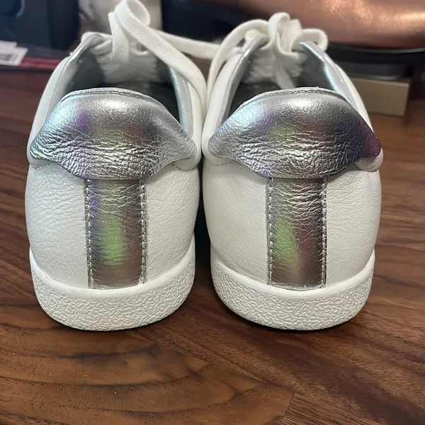 Paige Amy White Leather Sneakers Minimalist Quiet‎ Luxury - Image 4