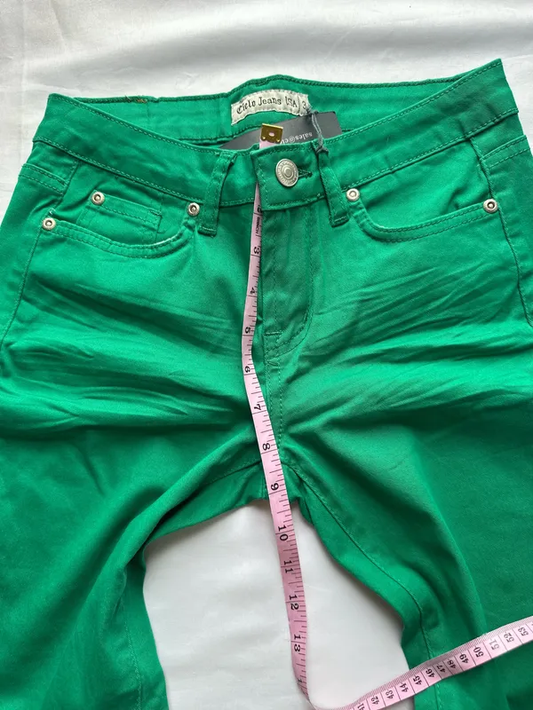 Y2k Cielo Pants Jeans USA green low rise Size 3/26 - Image 10