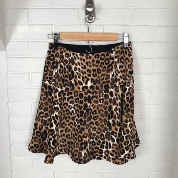 Express NWT Animal Print Peplum Mini Skirt - Image 7