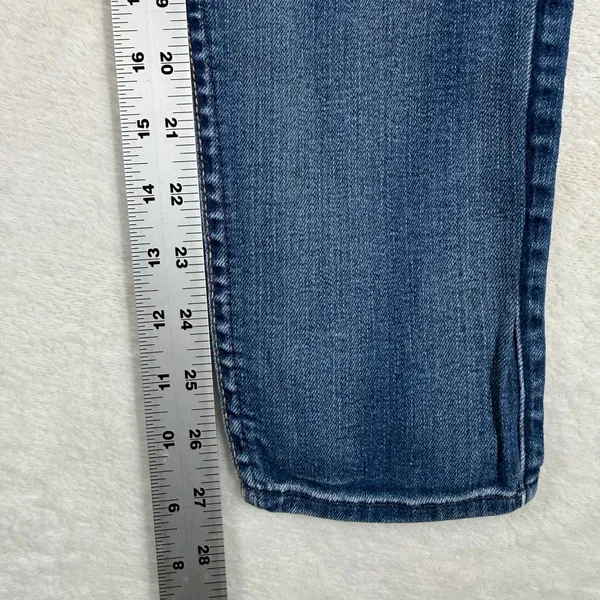 7 For All Mankind The Ankle Skinny‎ Jeans Distressed Blue Medium Wash 26 USA - Image 7