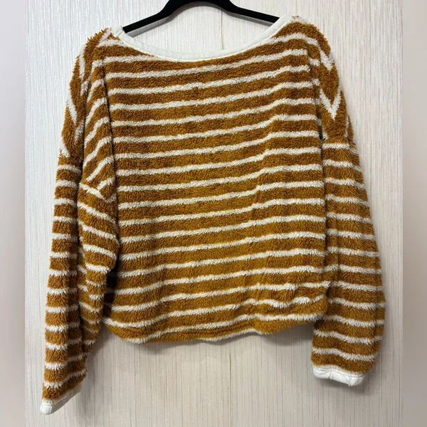 Free People Breton Striped Pullover Sweater‎ Medium XS Autumn Pearl - Image 3