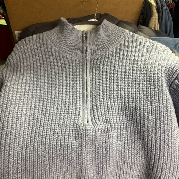 Women half zip chunky knit sweater #17 - Image 8